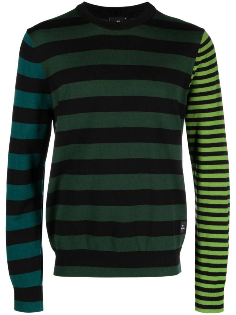 PS Paul Smith striped organic-cotton jumper - Black von PS Paul Smith