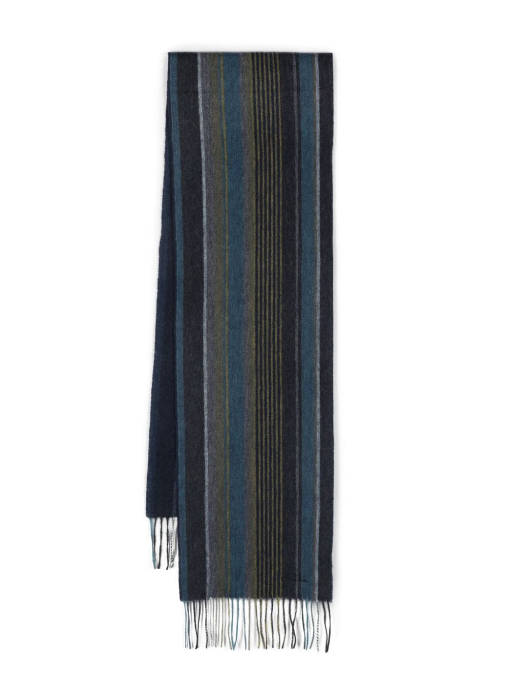 PS Paul Smith striped-pattern lambs-wool scarf - Blue von PS Paul Smith