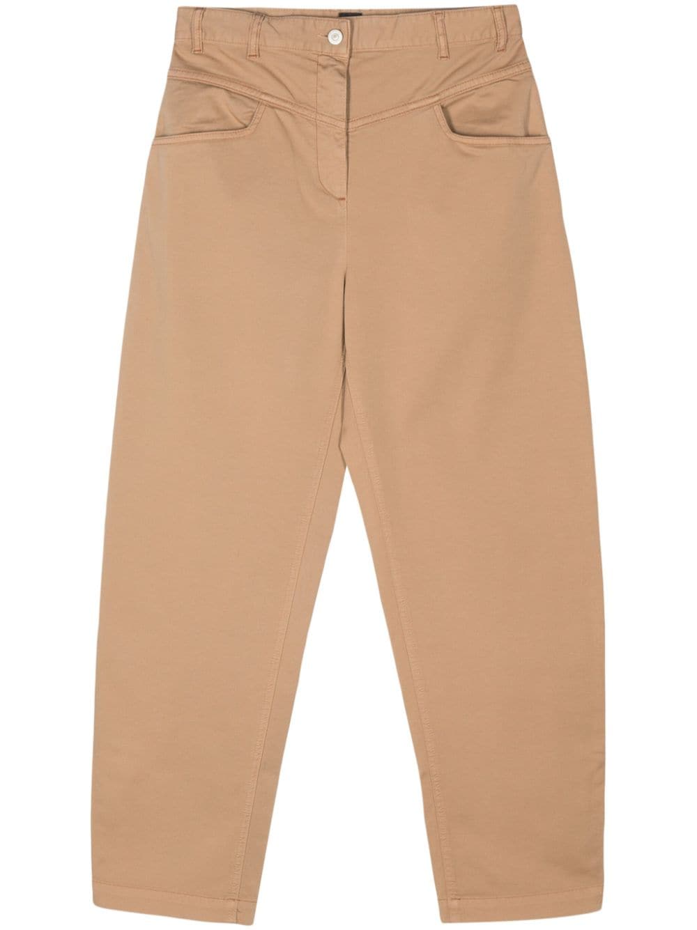 PS Paul Smith twill tapered-leg trousers - Brown von PS Paul Smith