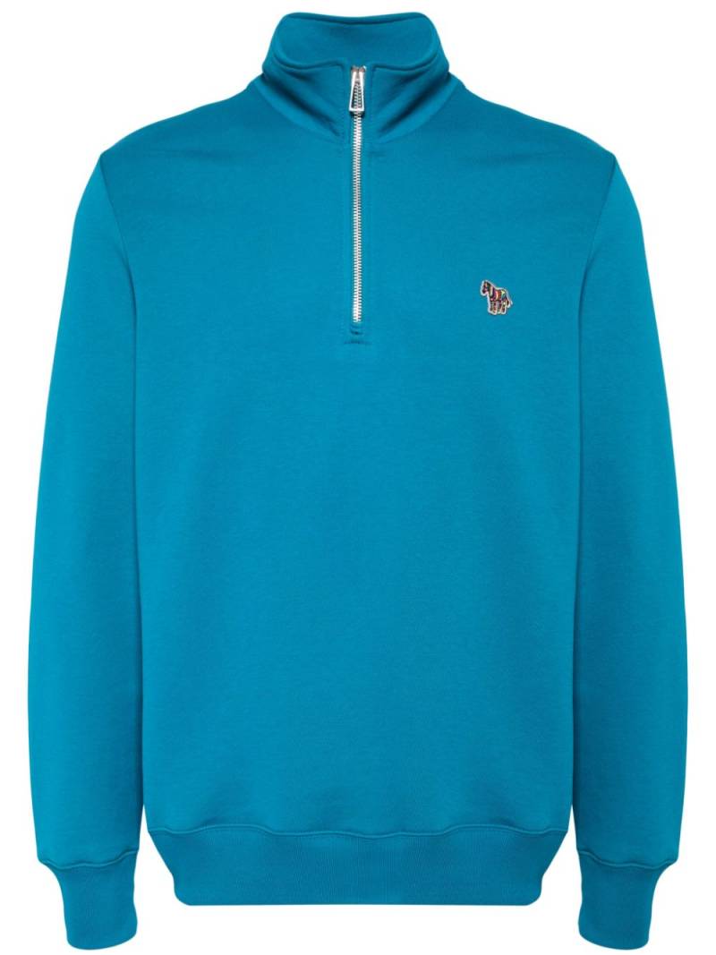 PS Paul Smith zebra logo-appliqué sweatshirt - Blue von PS Paul Smith