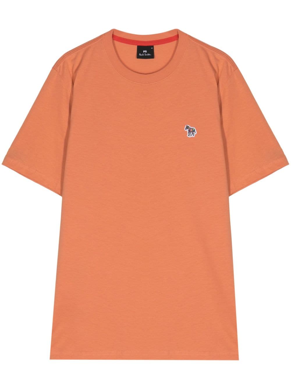 PS Paul Smith zebra-patch cotton T-shirt - Orange von PS Paul Smith