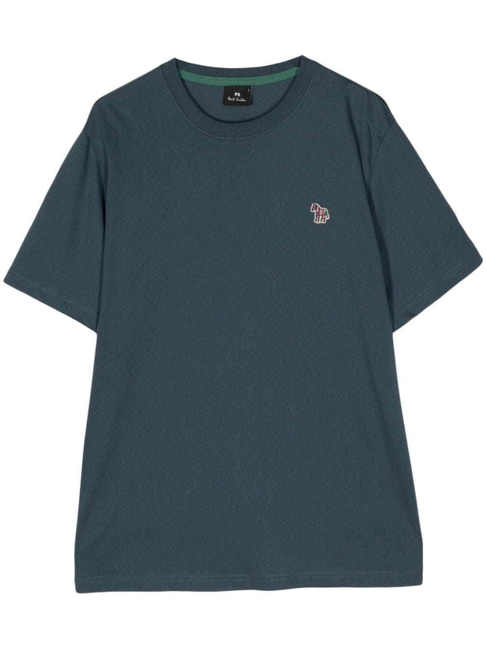 PS Paul Smith zebra-patch organic-cotton T-shirt - Blue von PS Paul Smith