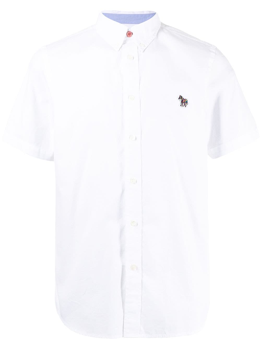 PS Paul Smith zebra patch organic cotton shirt - White von PS Paul Smith