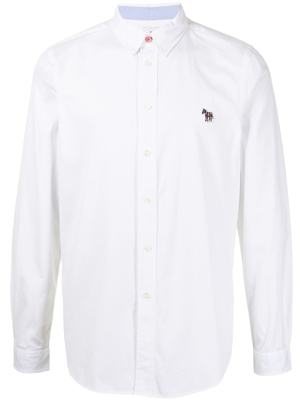 PS Paul Smith zebra-patch organic-cotton shirt - White von PS Paul Smith