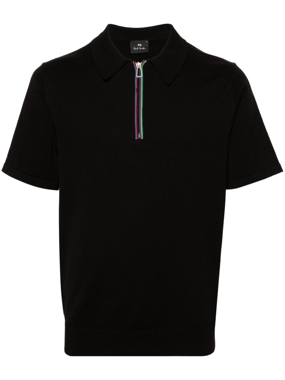 PS Paul Smith zip-up fine-knit polo shirt - Black von PS Paul Smith