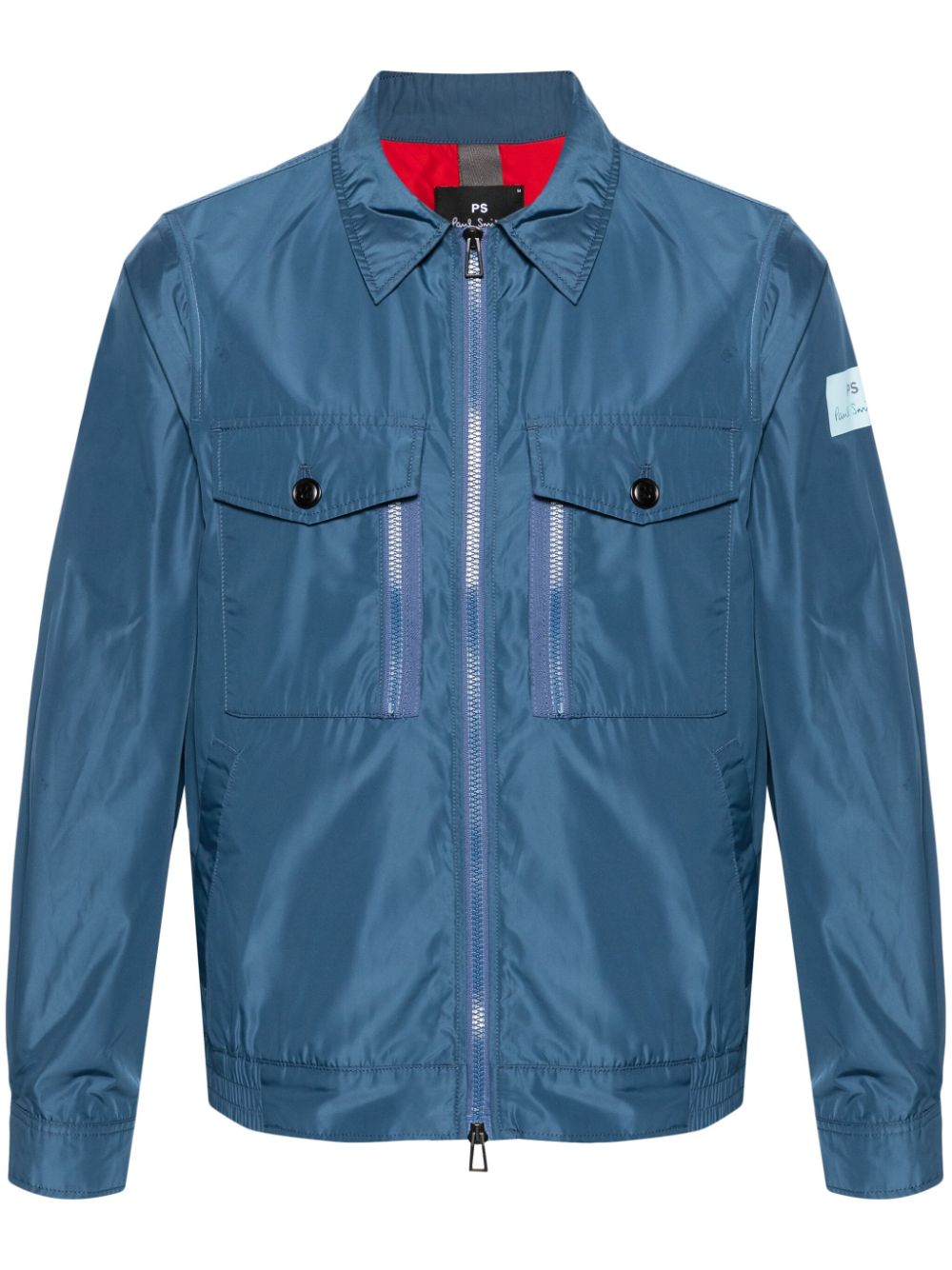 PS Paul Smith zip-up waterproof shirt jacket - Blue von PS Paul Smith