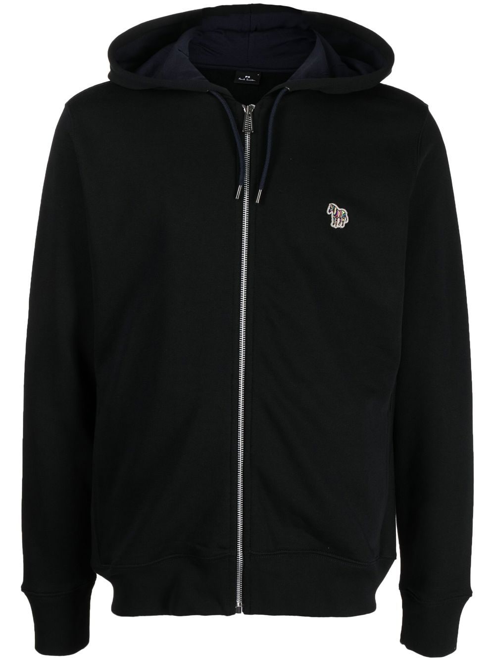 PS Paul Smith zipped organic cotton hoodie - Black von PS Paul Smith