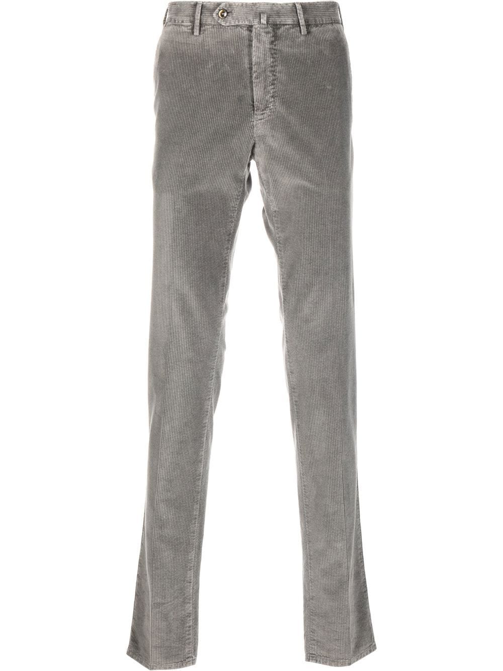 PT Torino fine ribbed straight-leg trousers - Grey von PT Torino