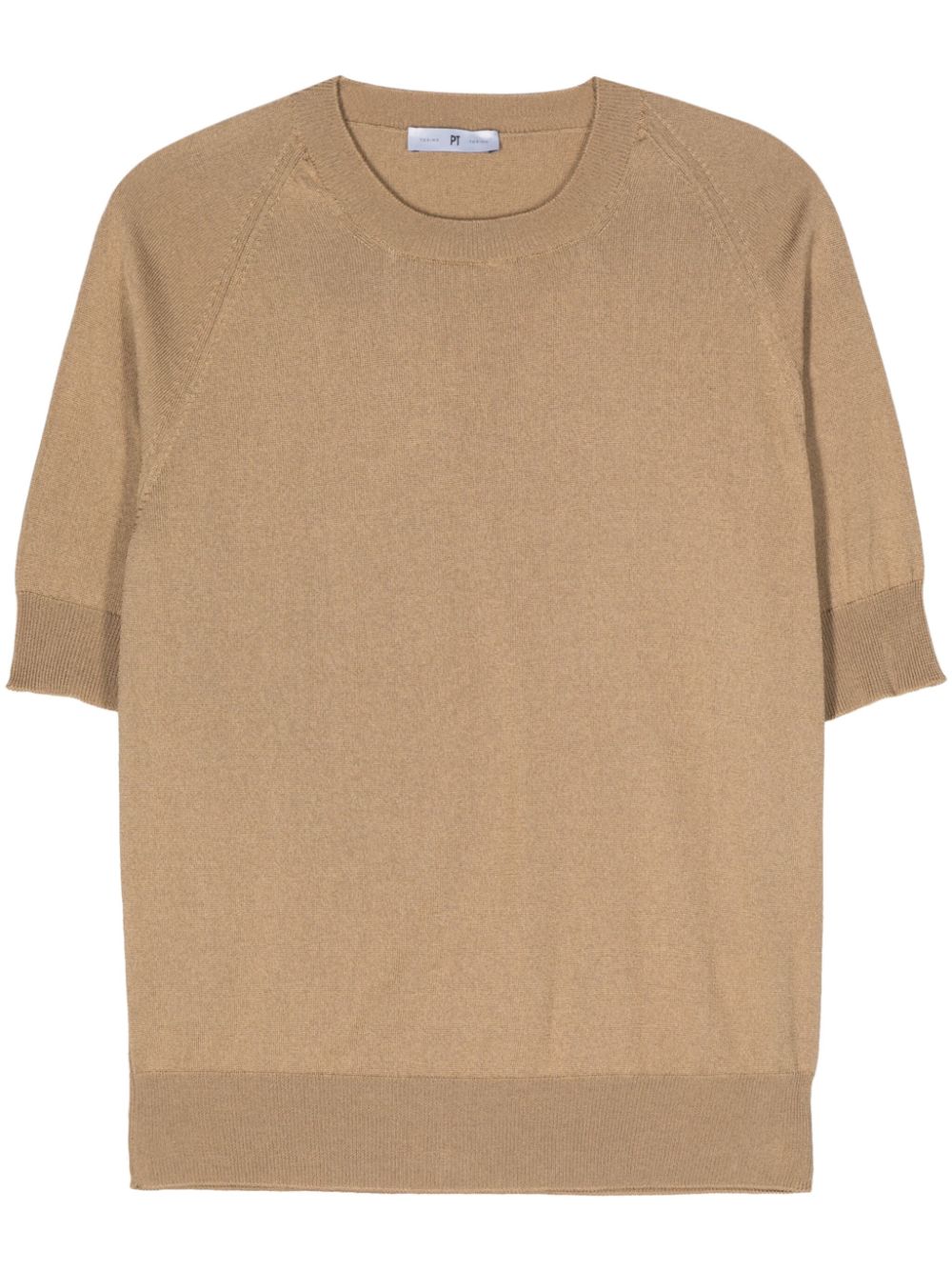 PT Torino cotton-blend ribbed T-shirt - Brown von PT Torino