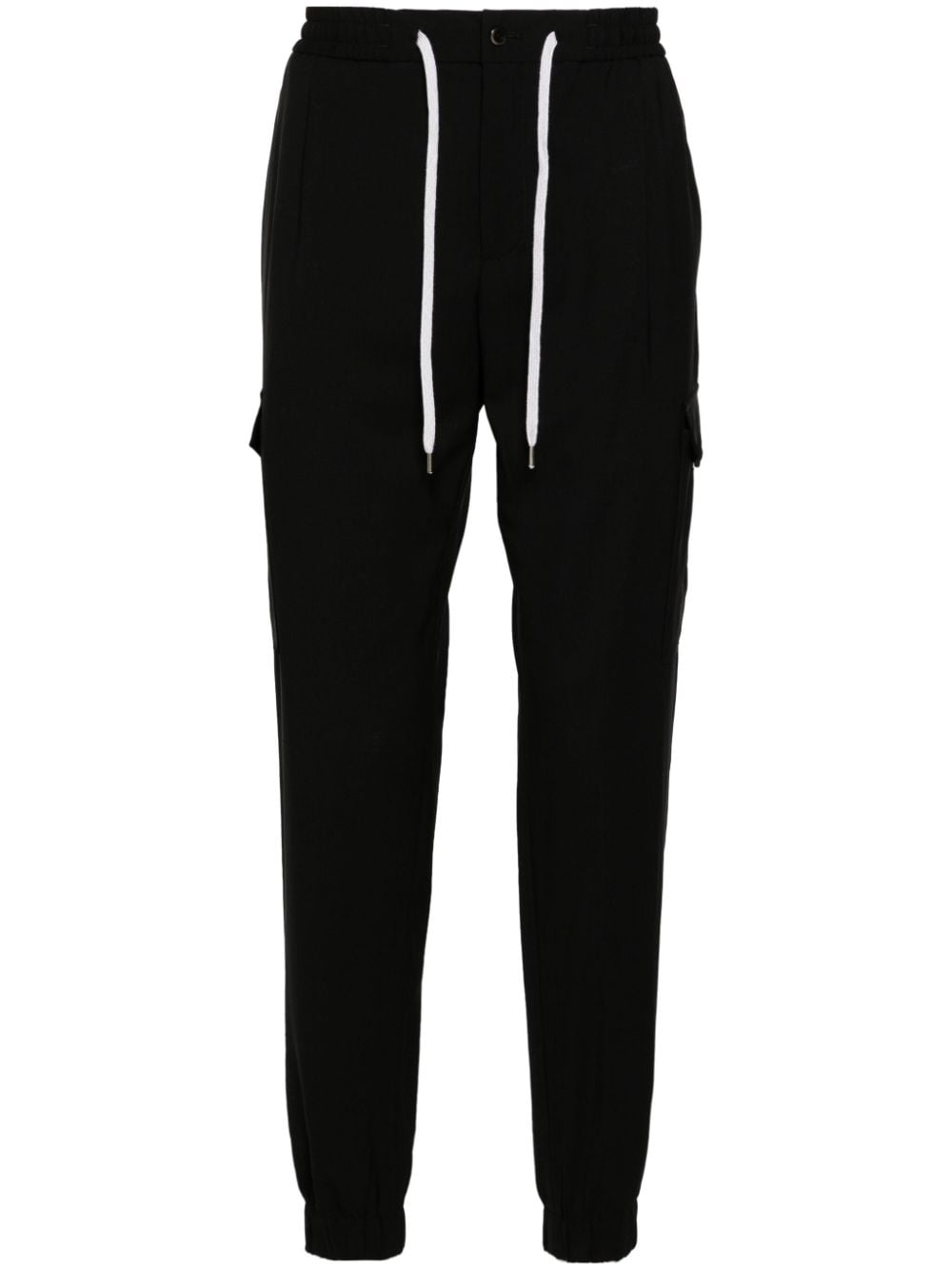 PT Torino drawstring-waist tapered-leg trousers - Black von PT Torino