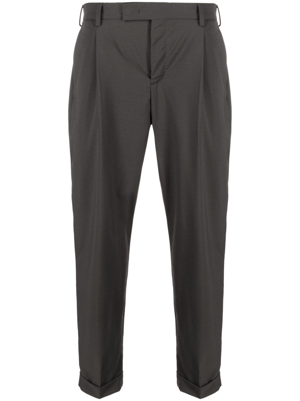 PT Torino off-centre fastening virgin-wool trousers - Grey von PT Torino