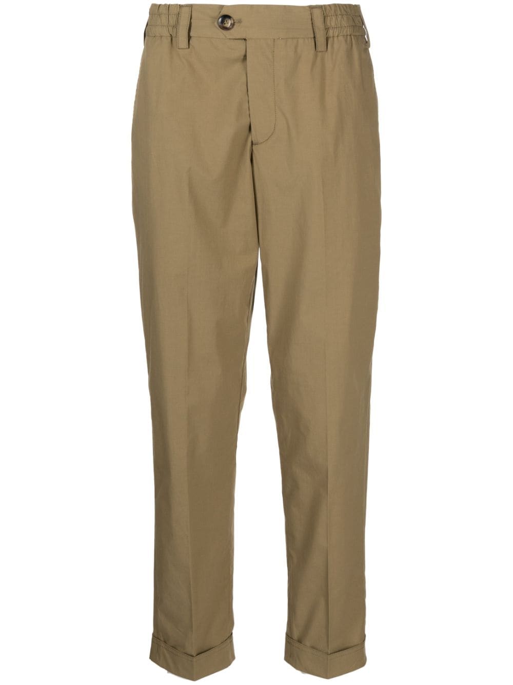 PT Torino pressed-crease tapered leg trousers - Green von PT Torino