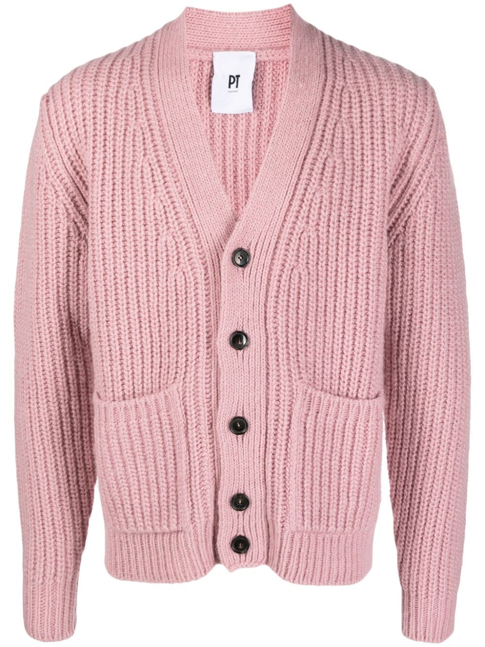 PT Torino ribbed V-neck cardigan - Pink von PT Torino