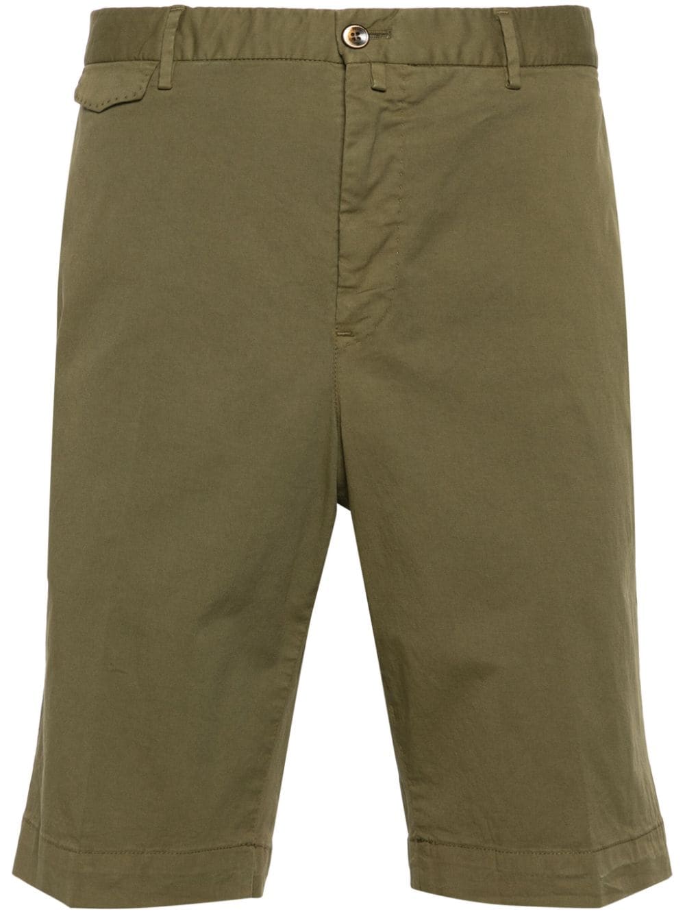 PT Torino slim-leg cotton chino shorts - Green von PT Torino