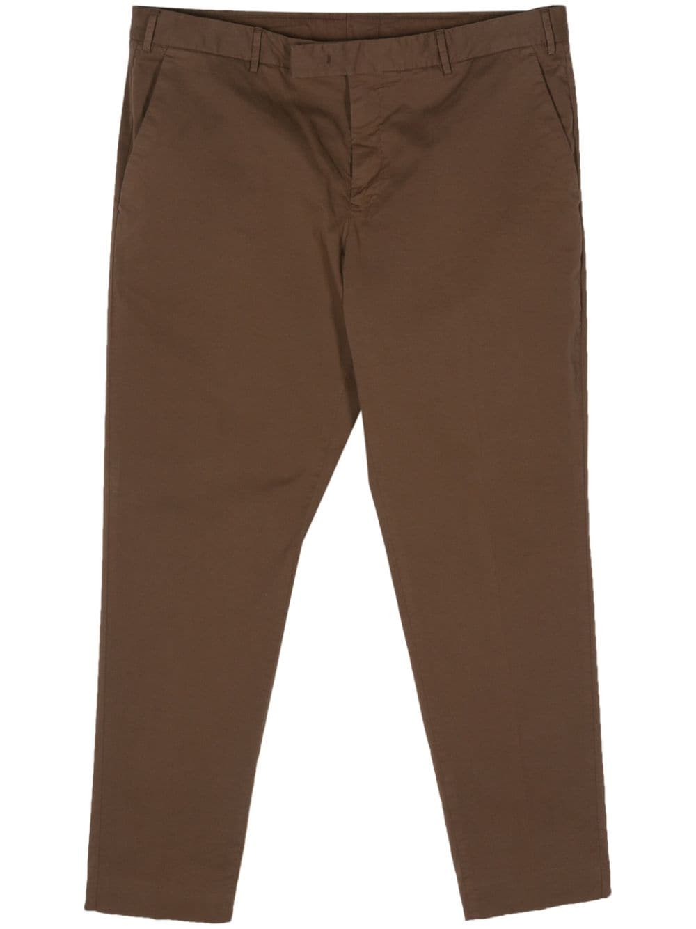PT Torino tapered cotton chino trousers - Brown von PT Torino