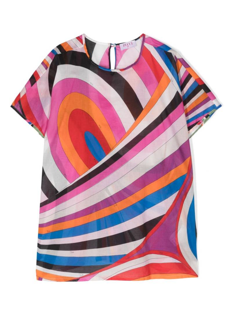 PUCCI Junior Iride-print cotton kaftan - Pink von PUCCI Junior