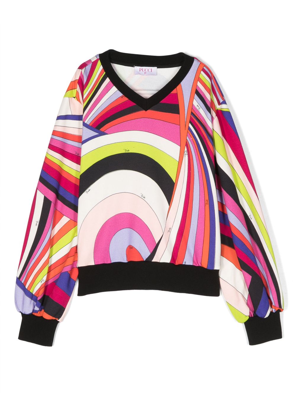 PUCCI Junior Iride-print cotton sweatshirt - Pink von PUCCI Junior