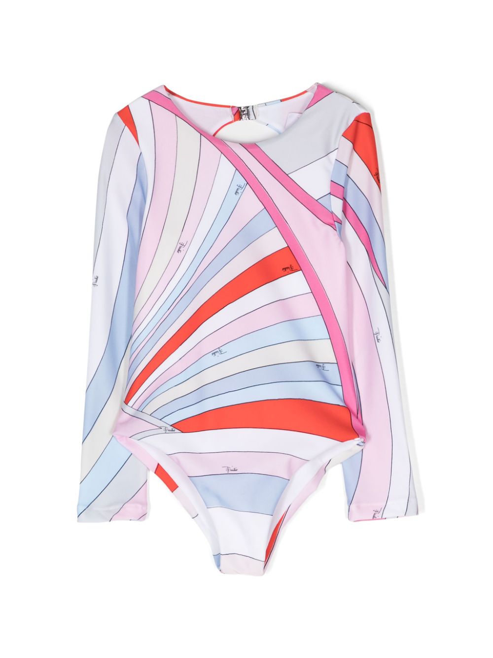 PUCCI Junior Iride-print open-back swimsuit - Pink von PUCCI Junior