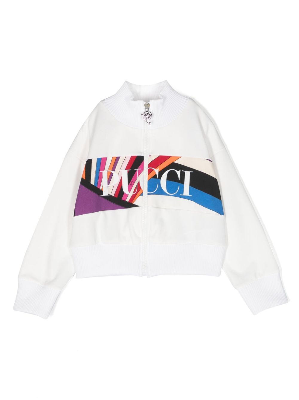 PUCCI Junior Iride-print zip-up sweatshirt - White von PUCCI Junior