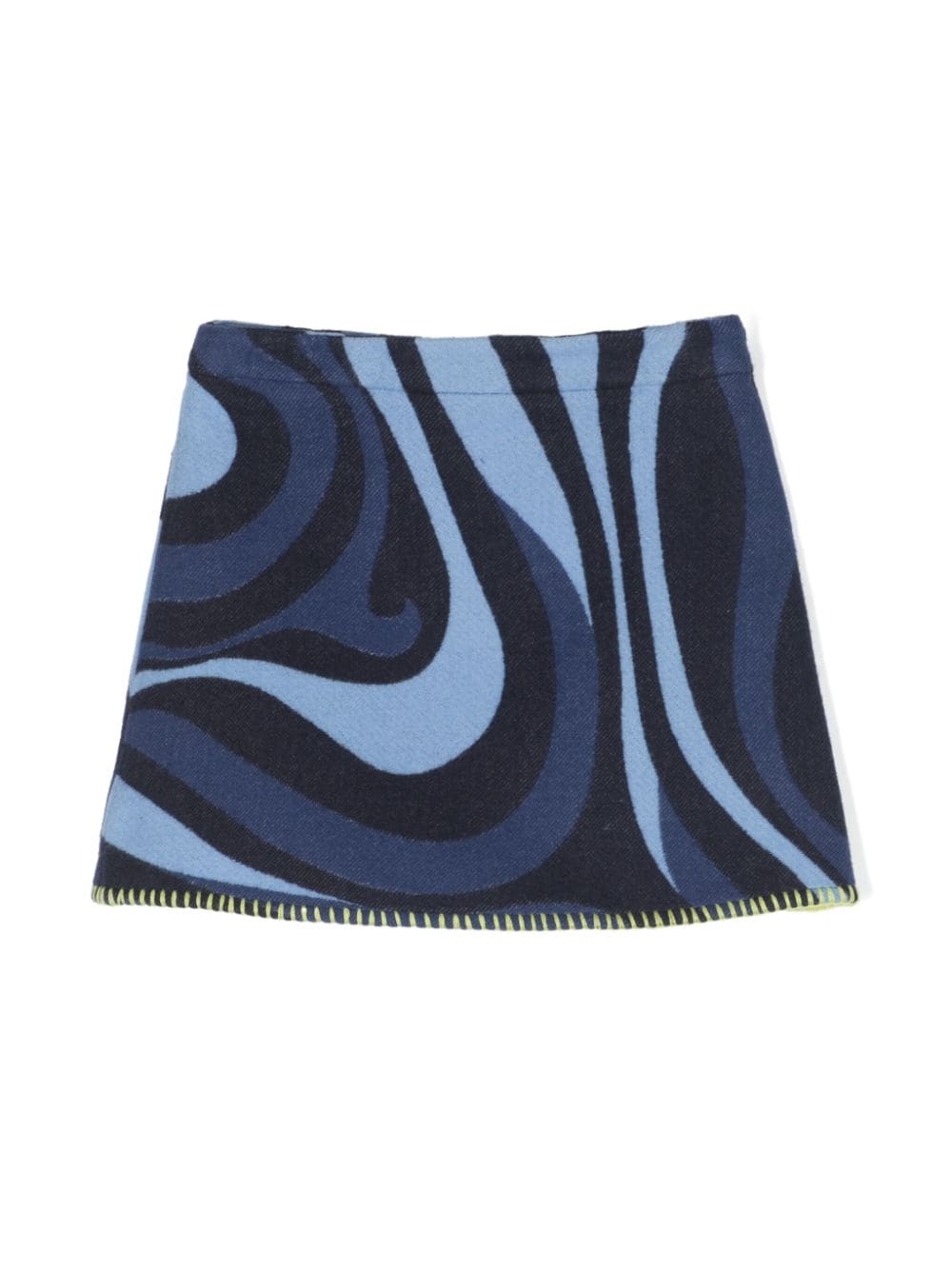 PUCCI Junior Marmo-pattern whipstitch mini skirt - Blue von PUCCI Junior