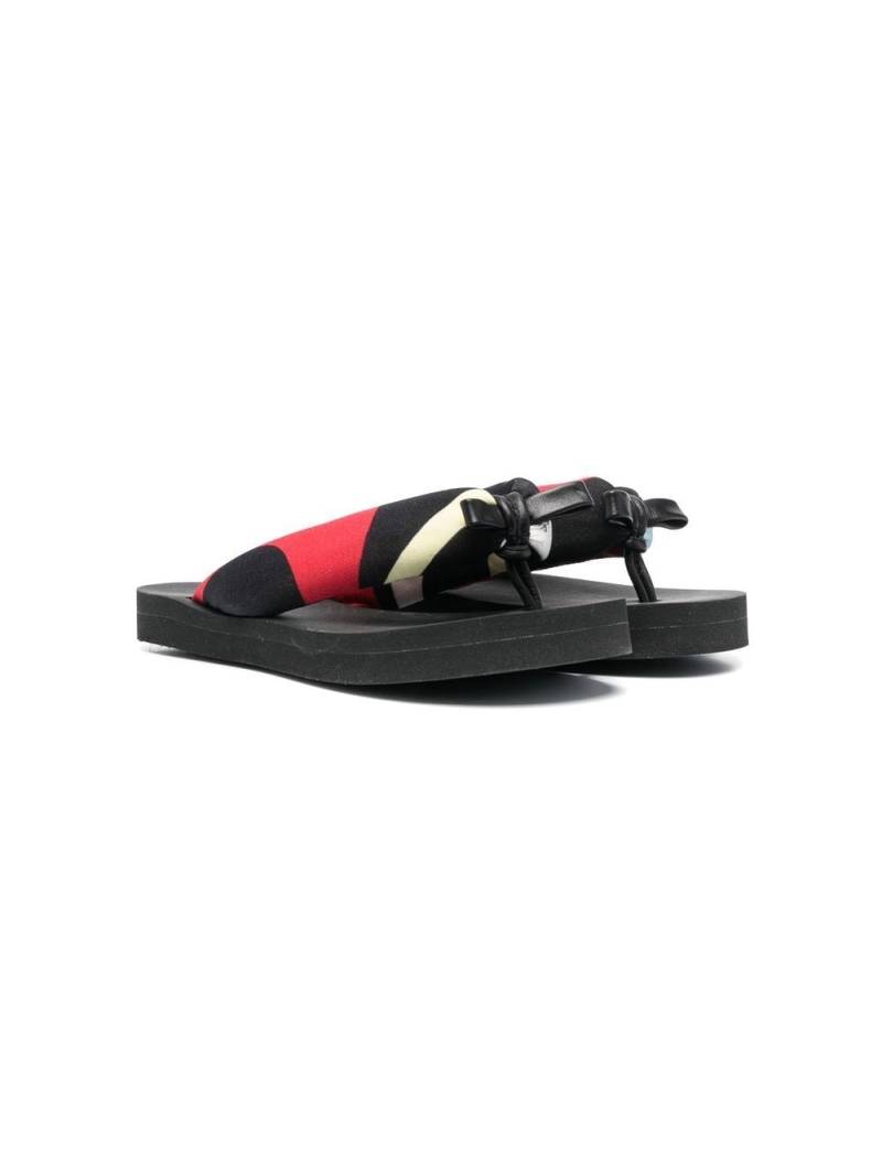 PUCCI Junior abstract-pattern open-toe sandals - Red von PUCCI Junior