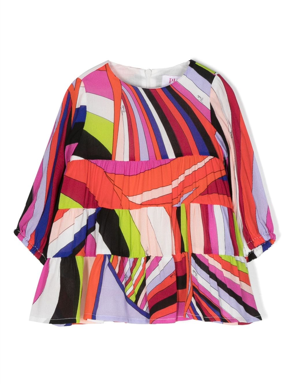 PUCCI Junior abstract-print long-sleeve dress - Pink von PUCCI Junior