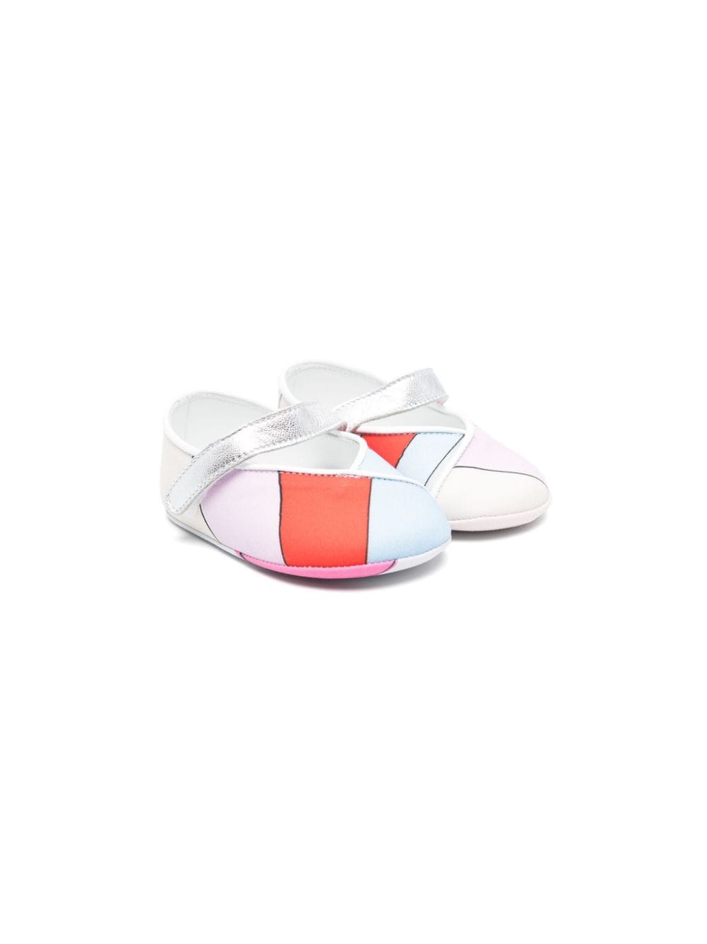 PUCCI Junior colourblock ballerina shoes - Red von PUCCI Junior