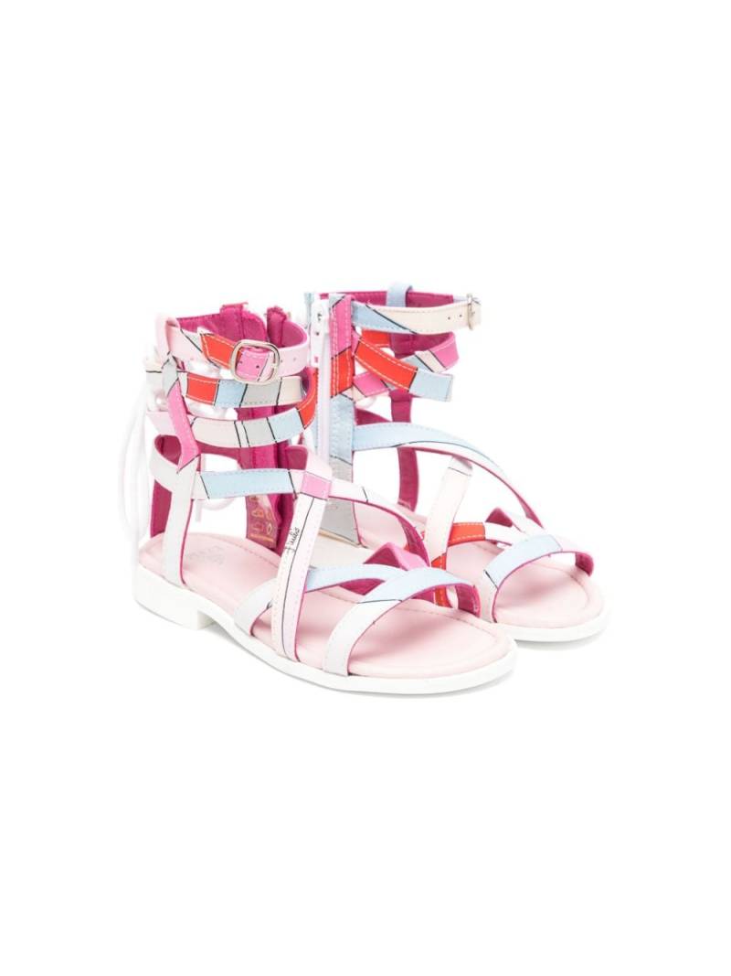 PUCCI Junior graphic-print strappy sandals - Pink von PUCCI Junior