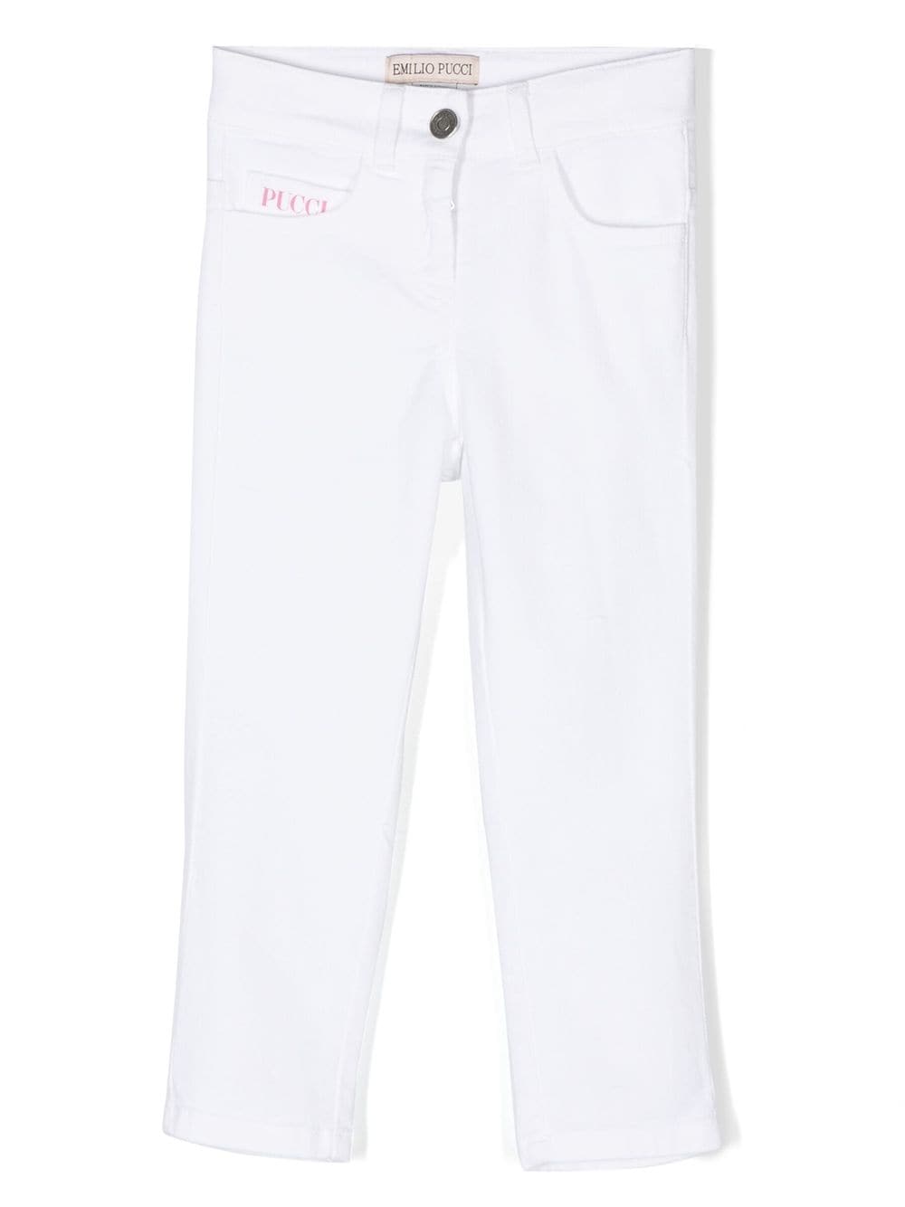 PUCCI Junior logo-patch casual trousers - White von PUCCI Junior
