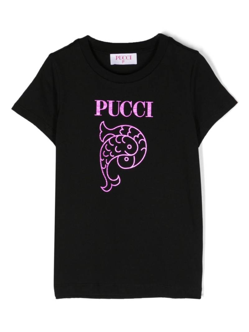 PUCCI Junior logo-print cotton T-shirt - Black von PUCCI Junior