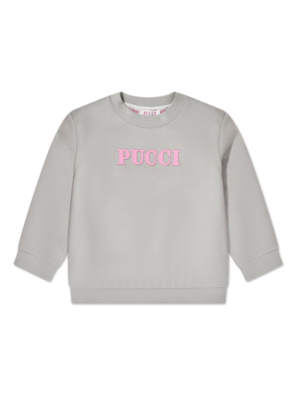 PUCCI Junior logo-print cotton sweatshirt - Grey von PUCCI Junior