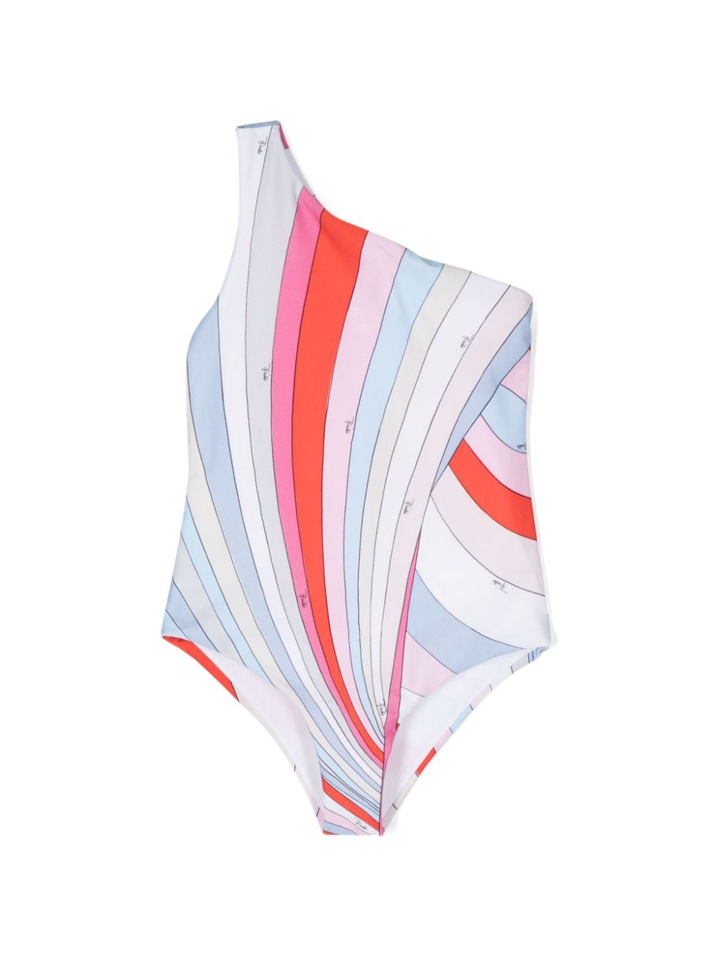 PUCCI Junior logo-printed striped swimsuit - White von PUCCI Junior