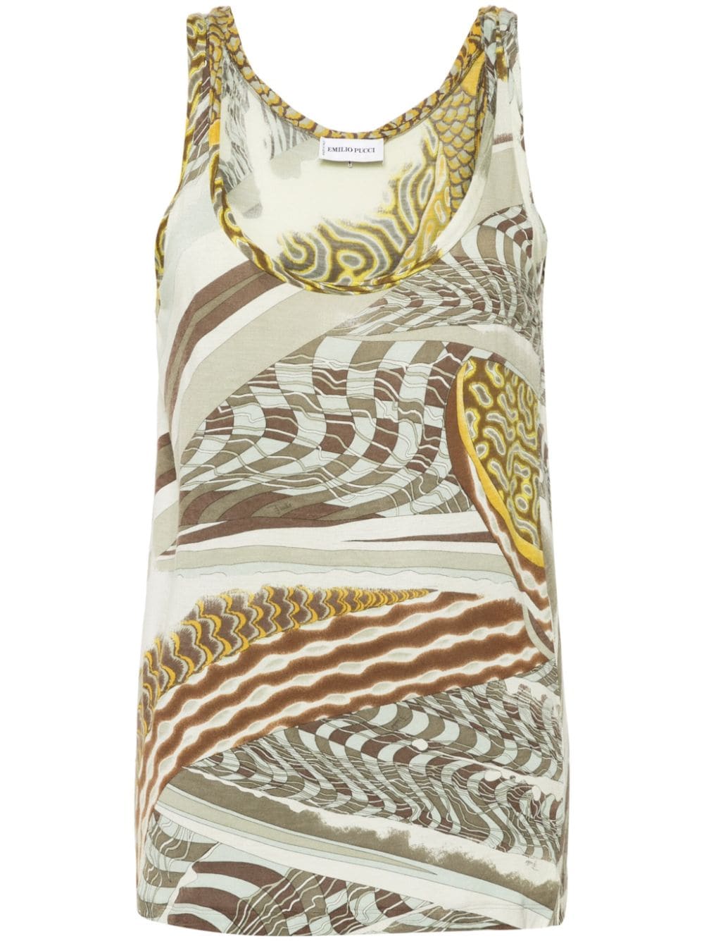 PUCCI Pre-Owned mix-print tank top - Brown von PUCCI Pre-Owned