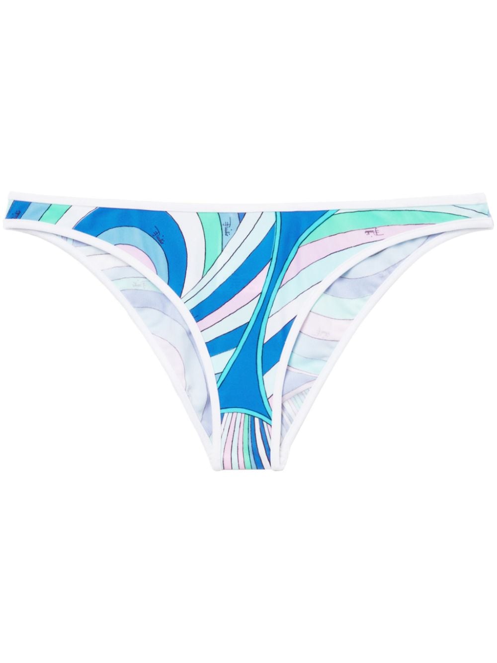 PUCCI Iride-print bikini bottoms - Blue von PUCCI