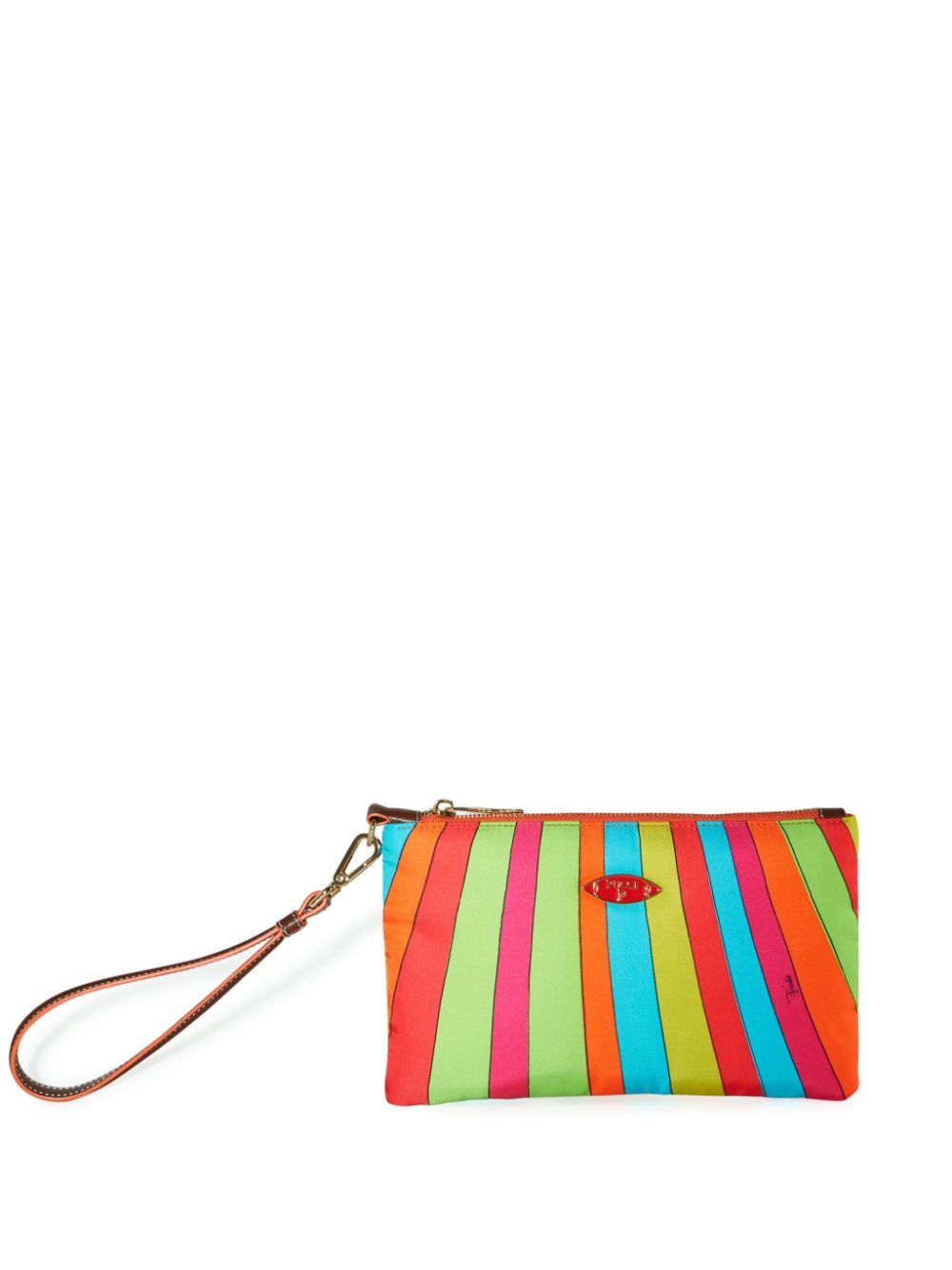 PUCCI Iride-print clutch bag - Green von PUCCI