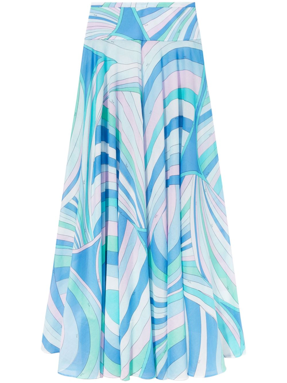 PUCCI Iride print long skirt - Blue von PUCCI