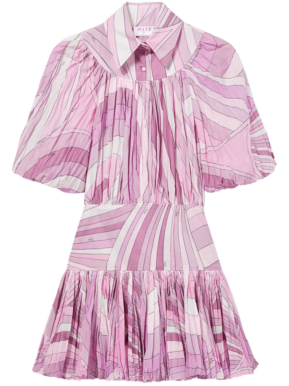 PUCCI Irude-print pleated dress - Pink von PUCCI