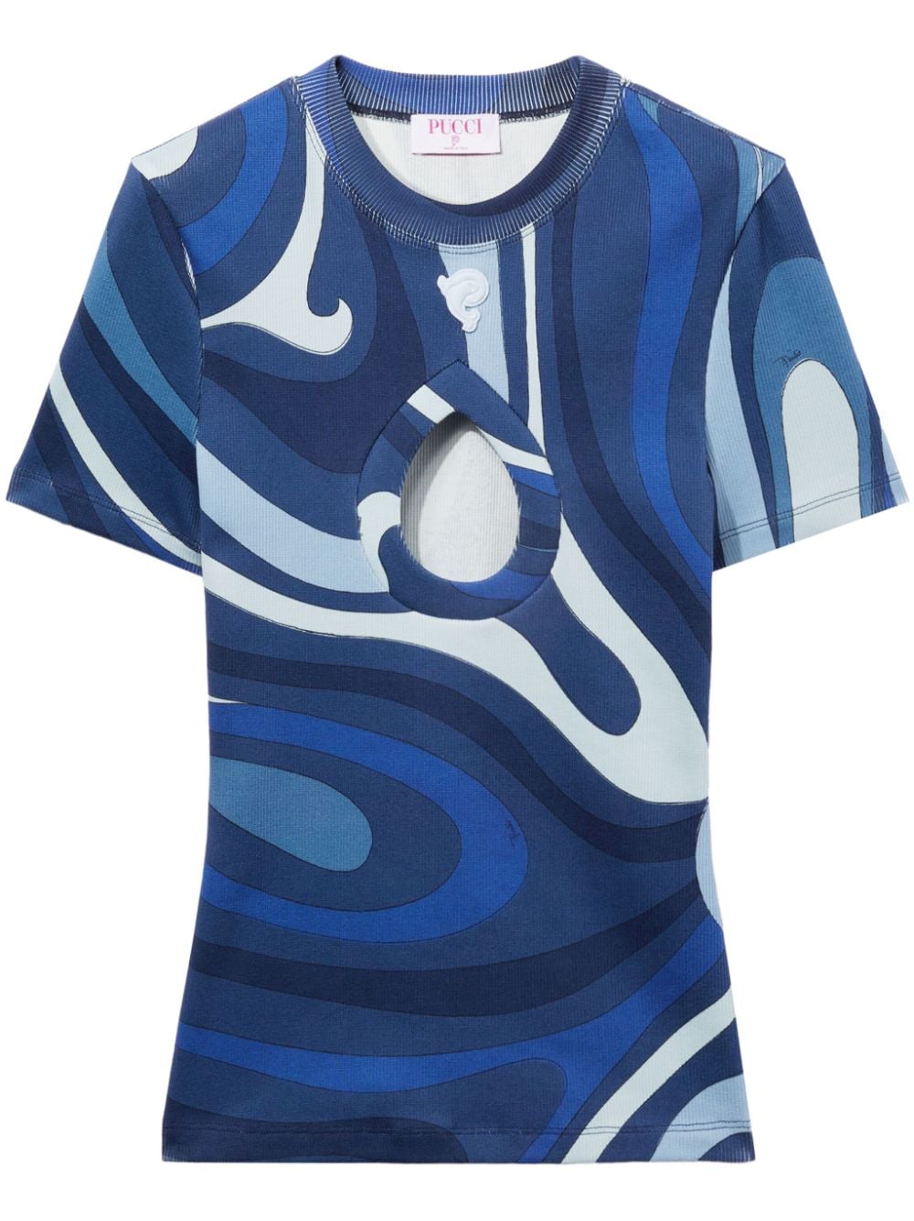 PUCCI Marmo-print T-shirt - Blue von PUCCI