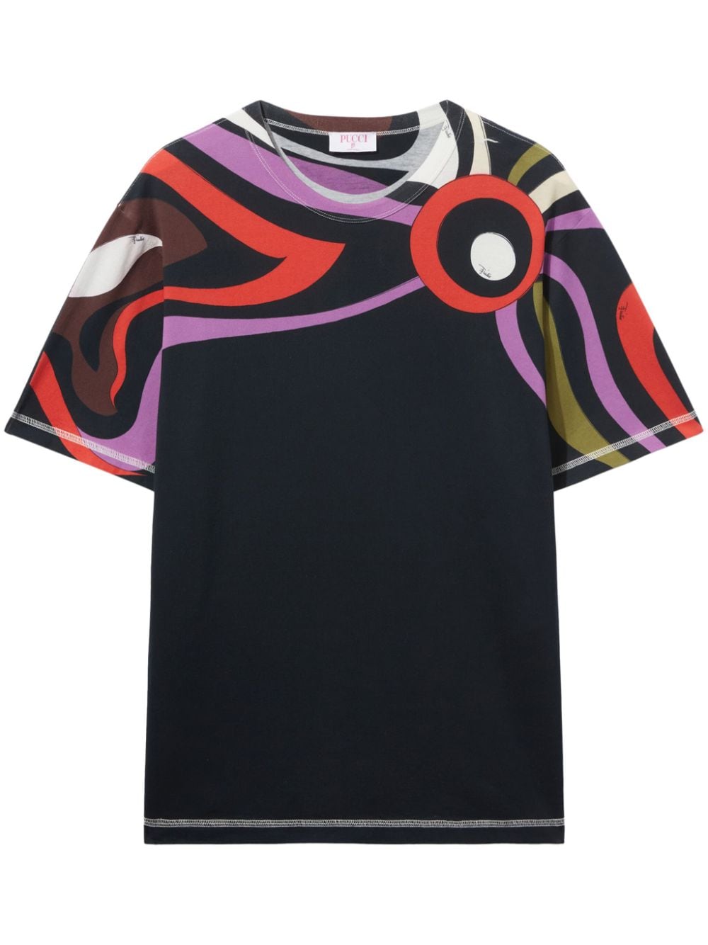 PUCCI Marmo-print cotton T-shirt - Black von PUCCI