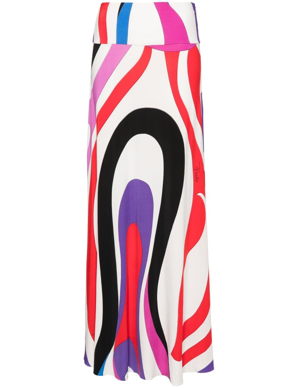 PUCCI Marmo-print long skirt - White von PUCCI