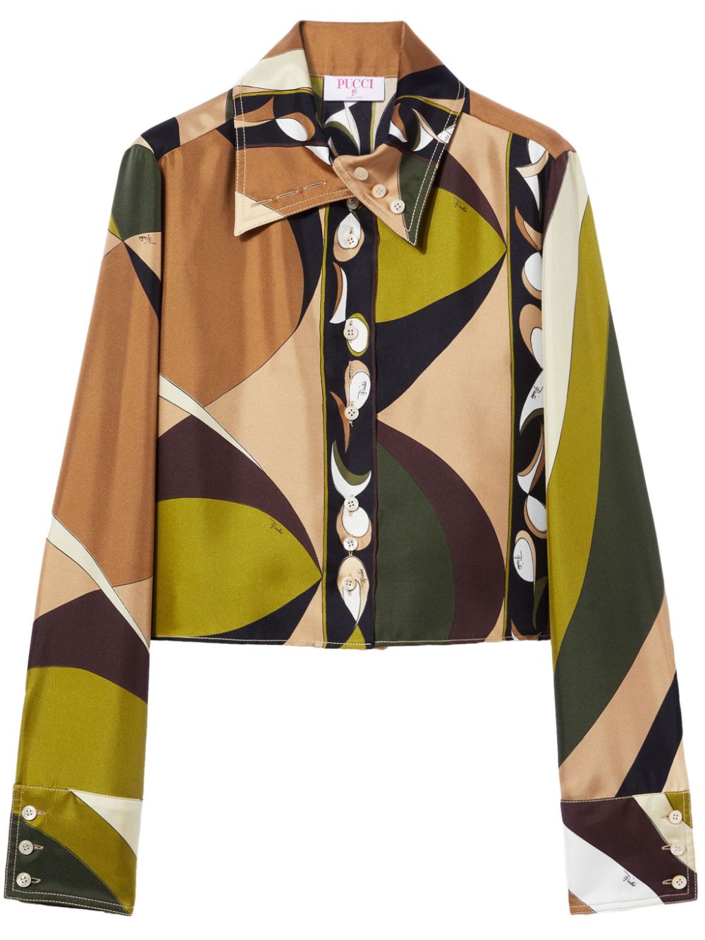 PUCCI Pesci-print silk shirt - Neutrals von PUCCI