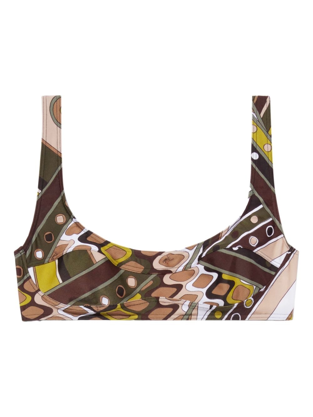 PUCCI Vivara-print bikini top - Brown von PUCCI