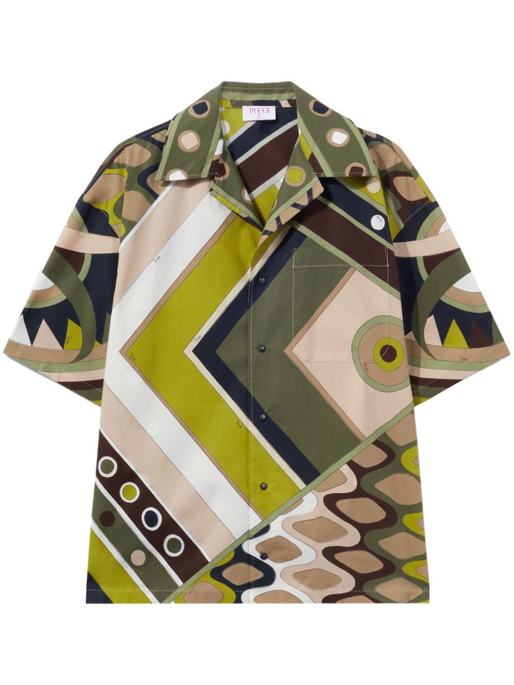 PUCCI Vivara-print cotton bowling shirt - Green von PUCCI