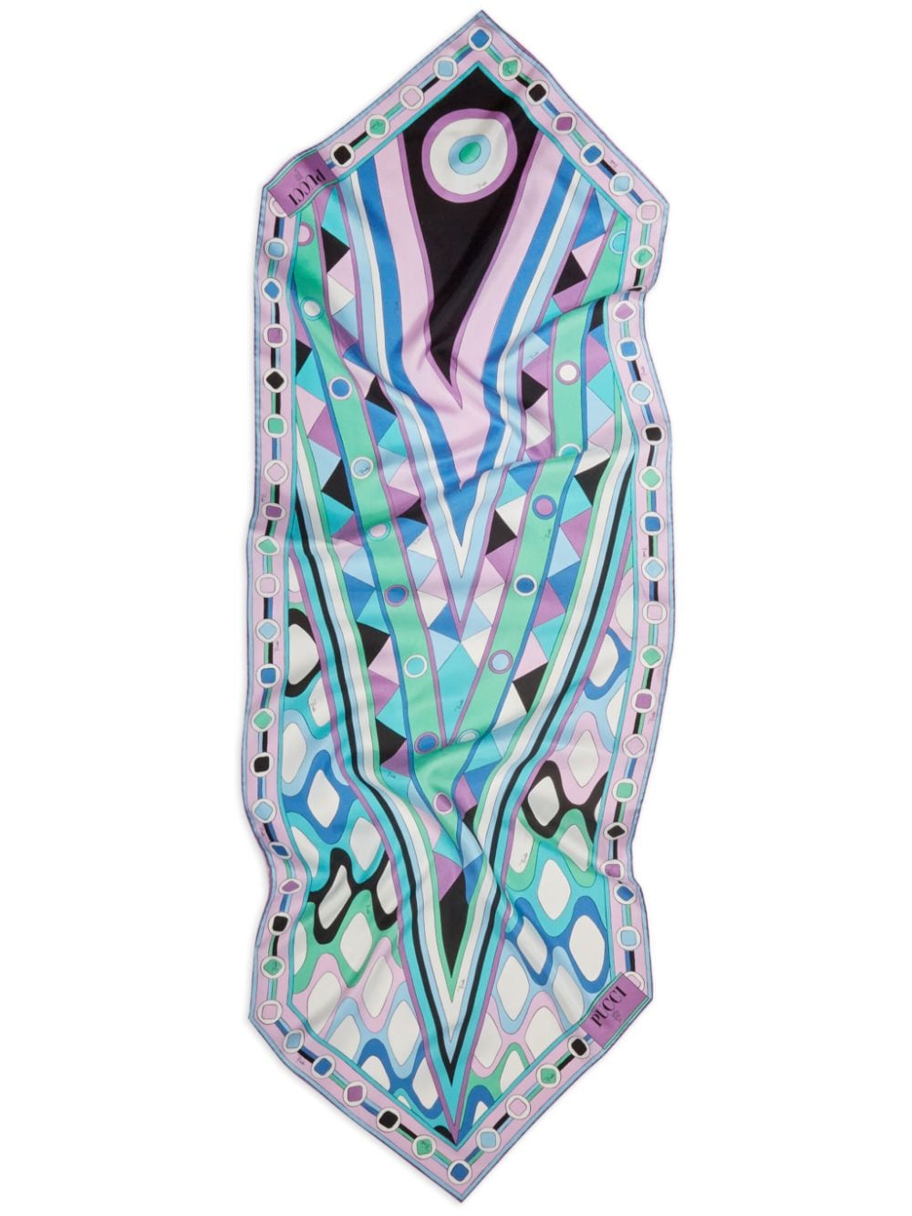 PUCCI Vivara-print silk scarf - Blue von PUCCI