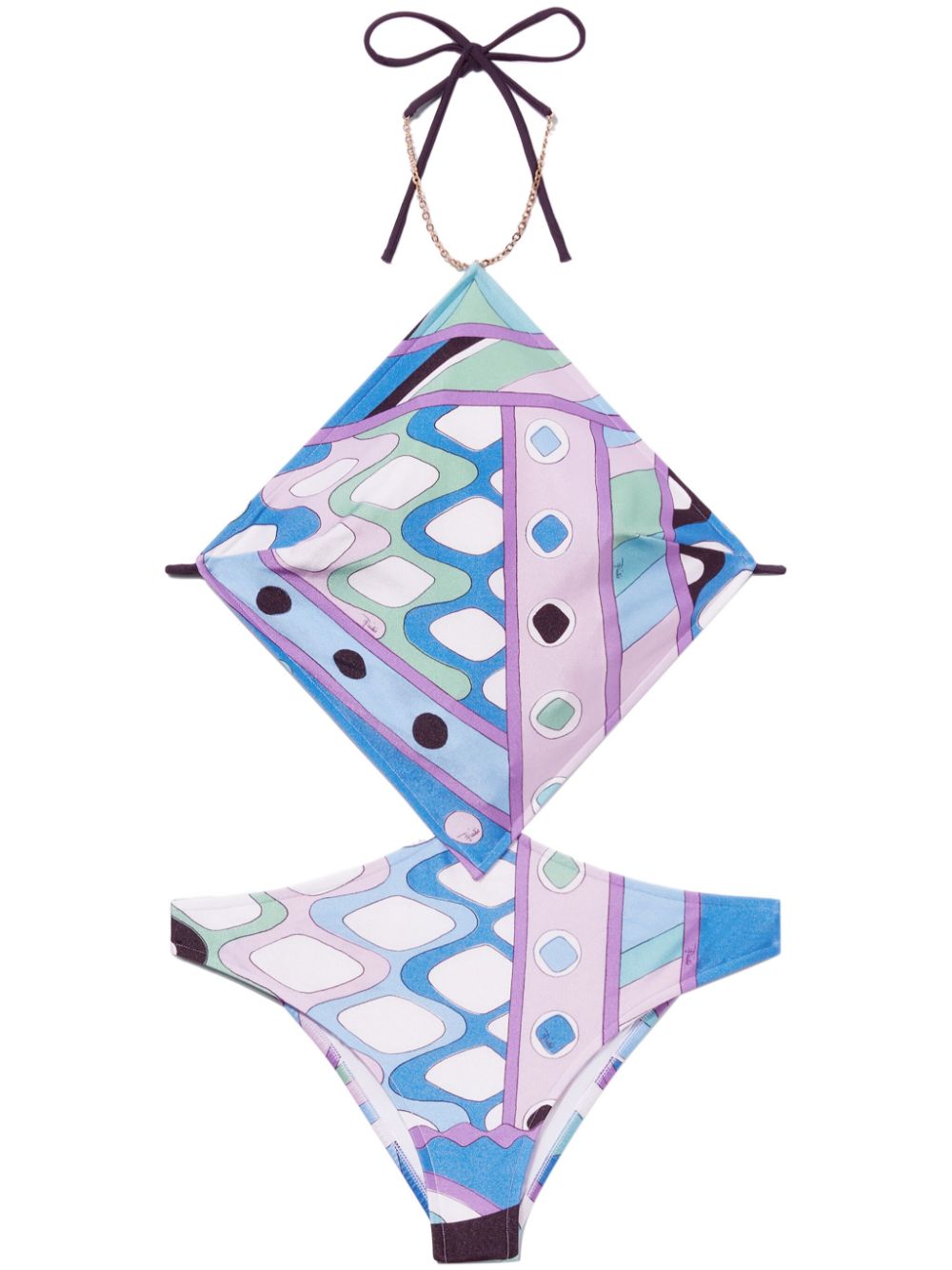 PUCCI Vivara-print swimsuit - Blue von PUCCI