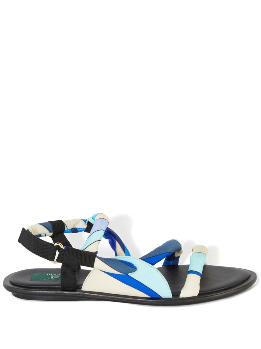 PUCCI abstract-print flat sandals - Blue von PUCCI