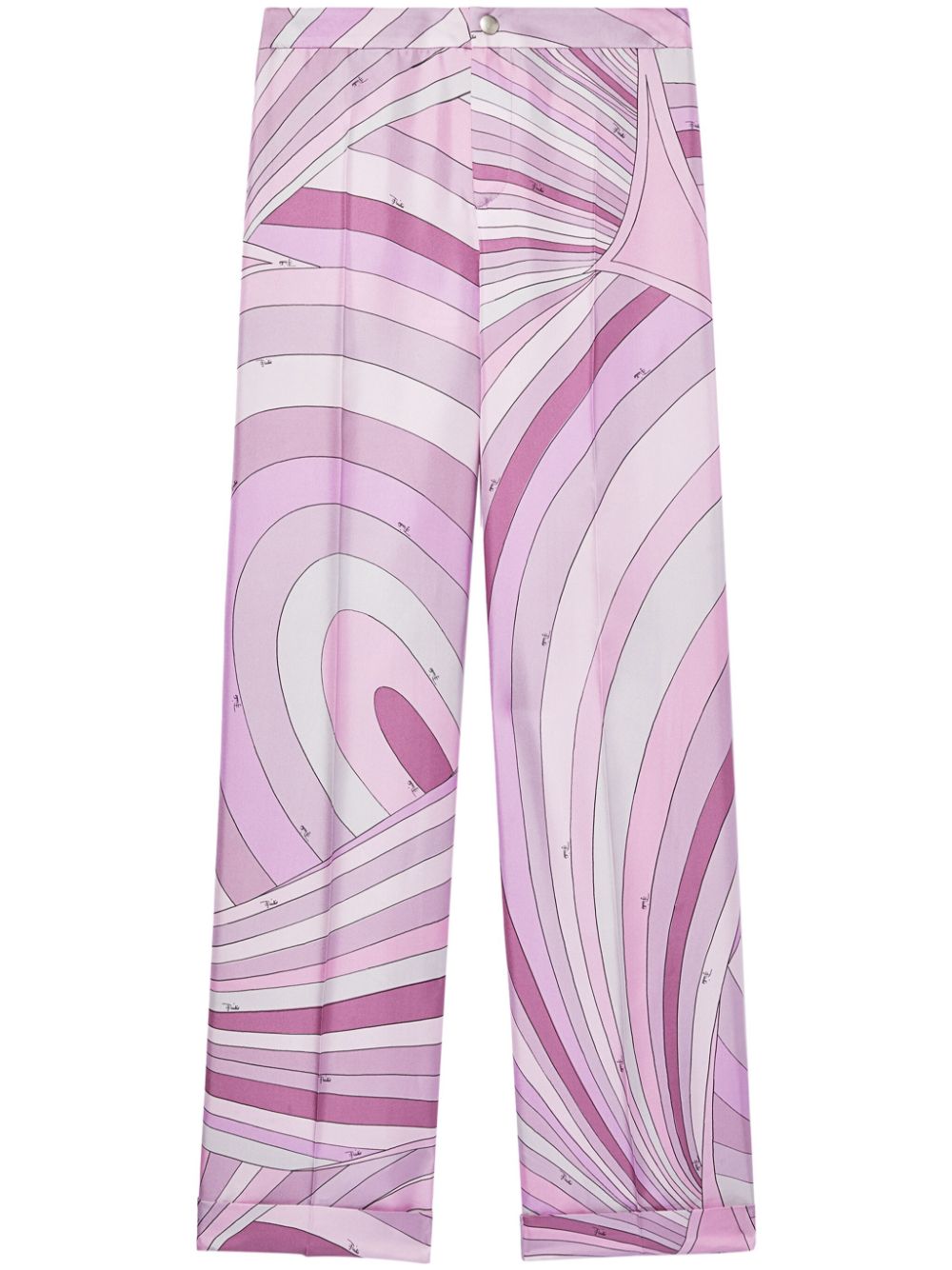 PUCCI abstract-print silk trousers - Purple von PUCCI