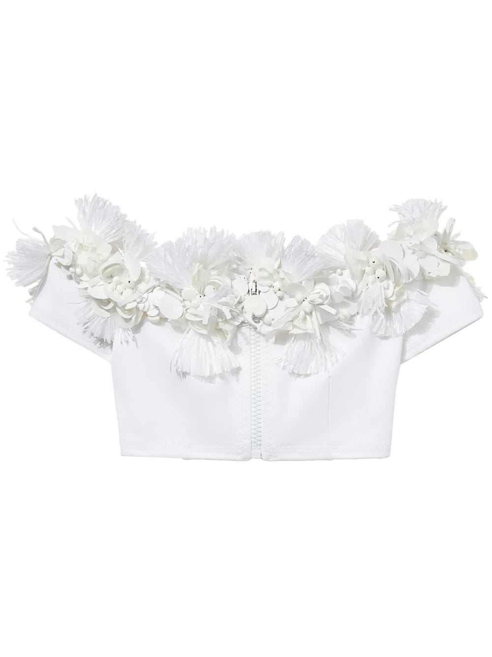 PUCCI flower-detailing cropped top - White von PUCCI