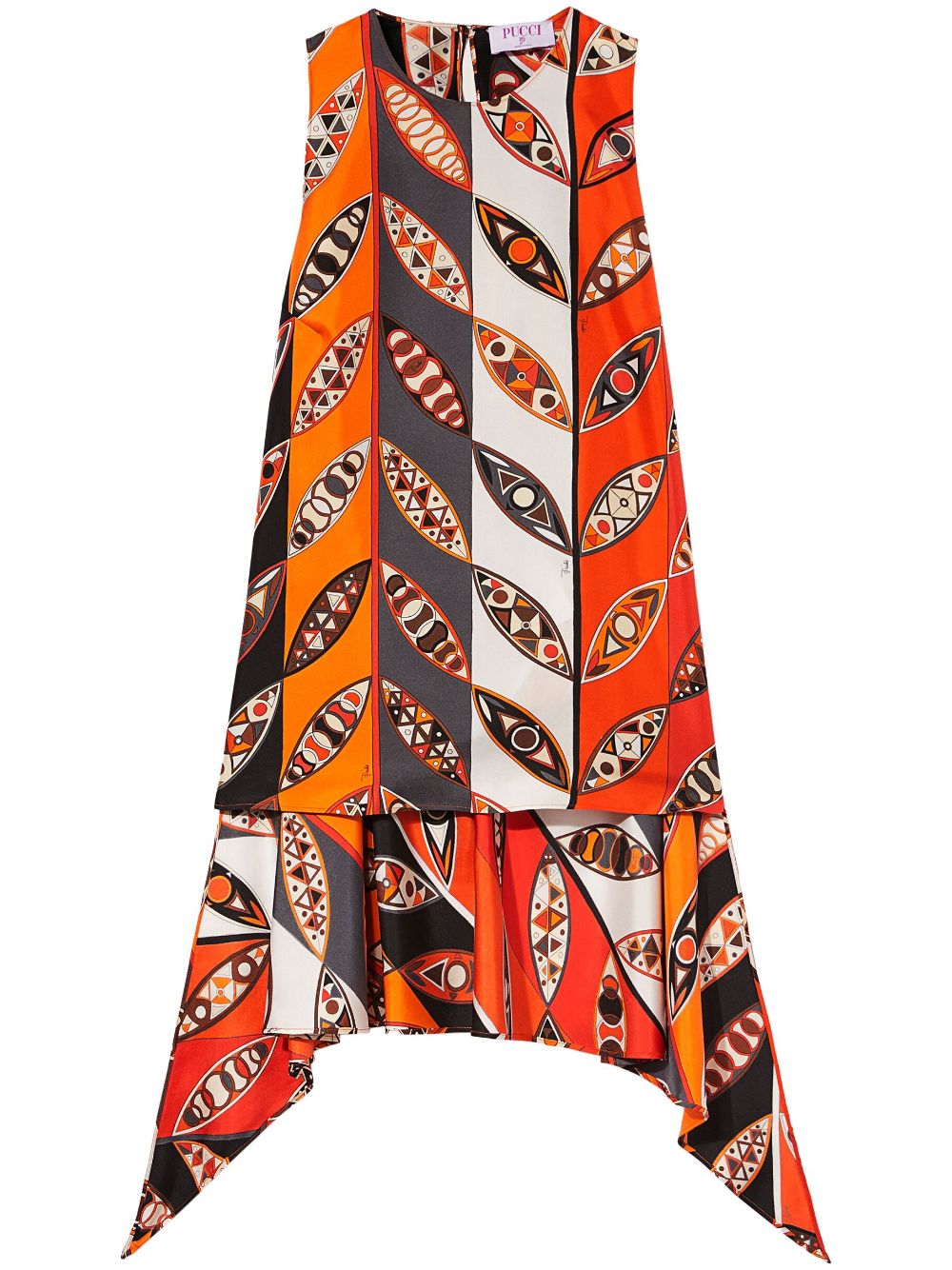 PUCCI graphic-print silk sleeveless top - Red von PUCCI