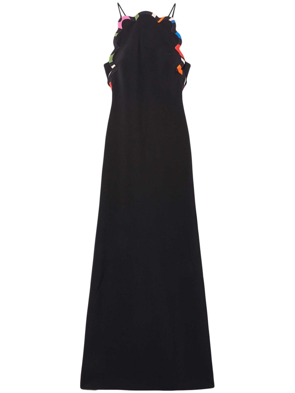 PUCCI scallop-trim maxi dress - Black von PUCCI